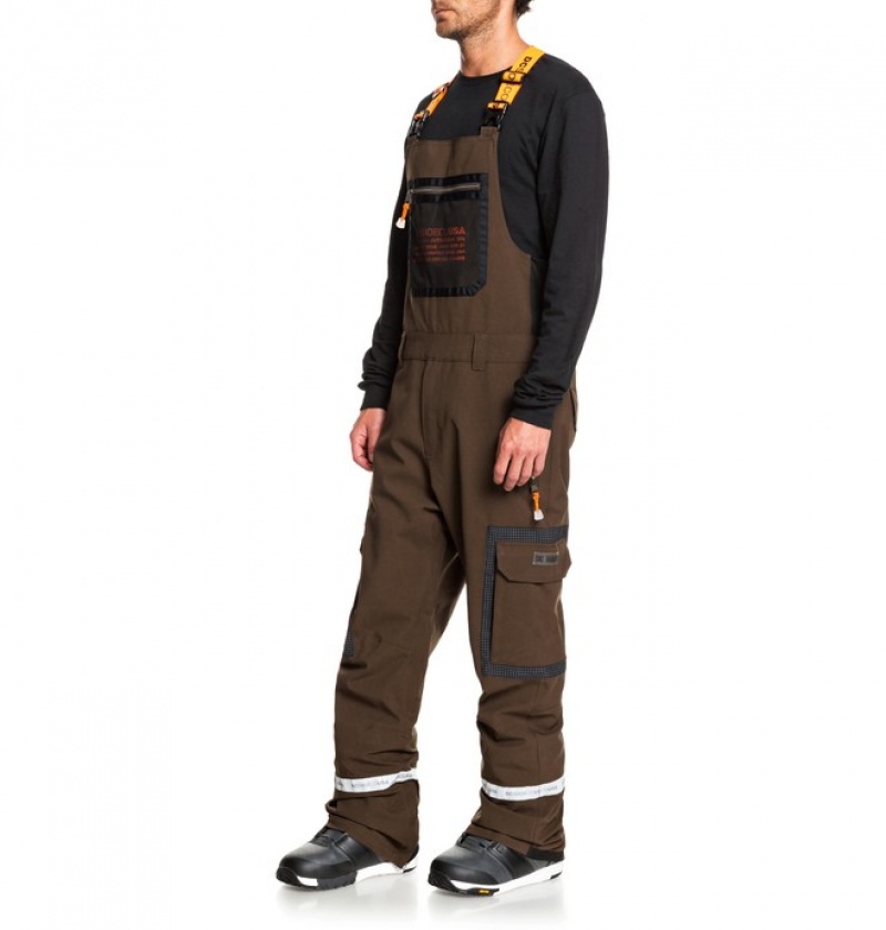 Pantaloni De Snowboard DC Revival Shell Snow Bib Barbati Cafe | VLK2640