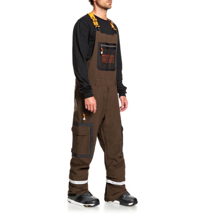 Pantaloni De Snowboard DC Revival Shell Snow Bib Barbati Cafe | VLK2640