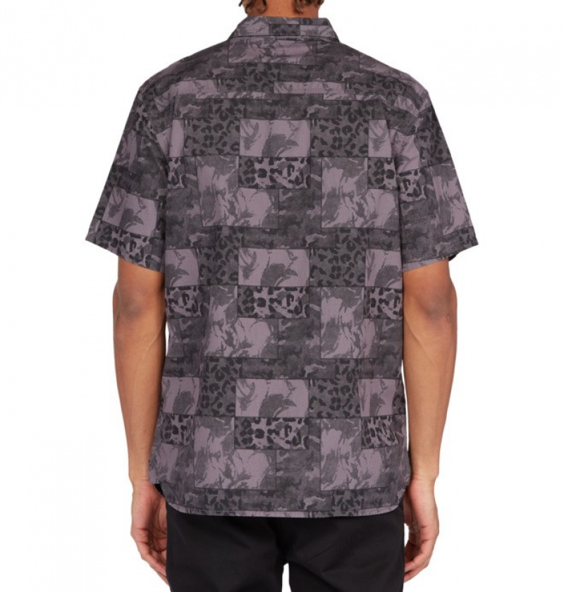 Camasi & Polo DC Tactics Scurte Sleeve Shirt Barbati Gri Camuflaj | IYK9268