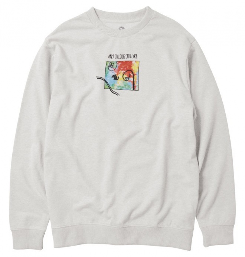 Pulovere & Hanorace DC Evan Smith Any Color Crew Neck Sweatshirt Barbati Albi | AJJ4076