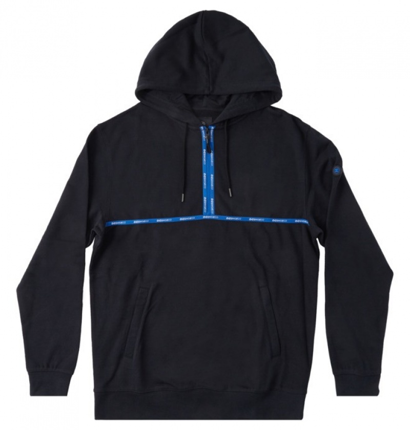 Pulovere & Hanorace DC Vandal Half-Zip Hoodie Barbati Negrii | HPK9555