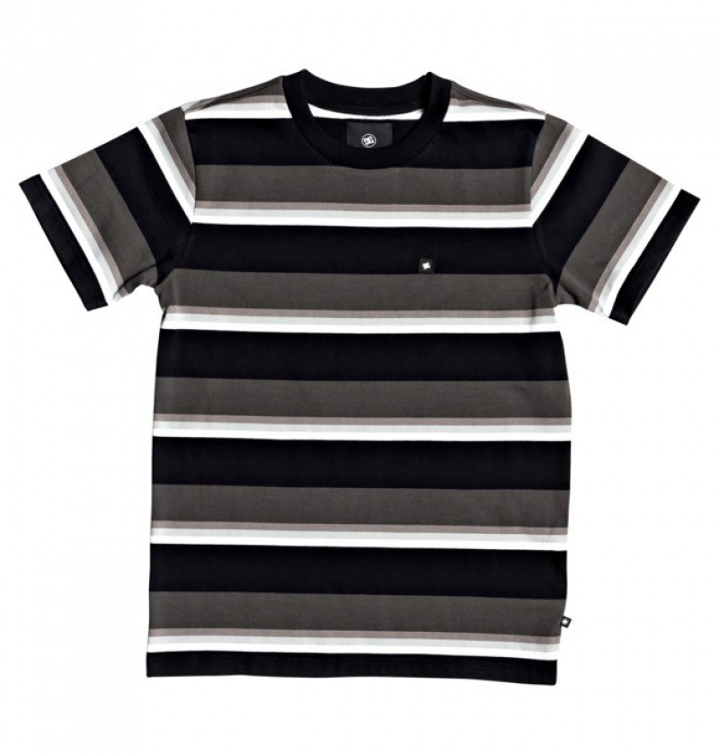 T Camasi & Camasi DC Wesley Stripes T Shirt Copii Gri | KST3677