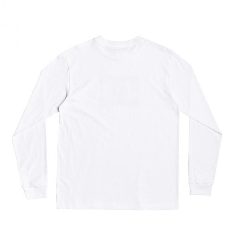 Tricouri DC Star Long Sleeve Tee Barbati Albi | RTB2448